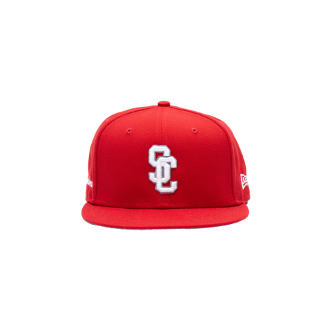 RED “STREET CUSTOMS” NEW ERA FITTED